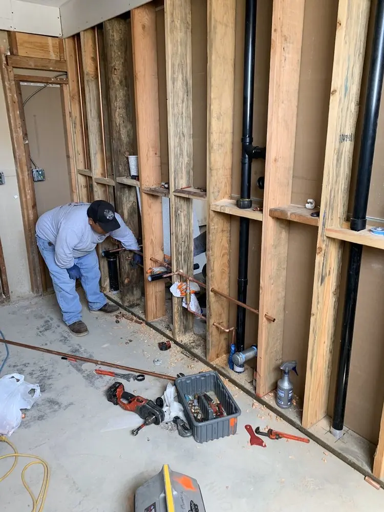 Commercial rough-in plumbing for Gas Line Repair in Back Swamp